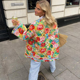 Fiona | Colorful Floral Print Spring Jacket