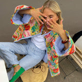 Fiona | Colorful Floral Print Spring Jacket