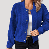 Paloma | Elegant Cable-Knit Button-Front Cardigan