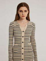 Tamsin | Striped Knit Dress with Collar