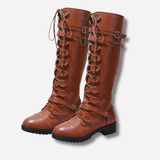 Retro | Women’s Lace-Up Boots with Buckle