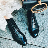 Sophia | Elegant Pointed Toe Lace-Up Ankle Boots