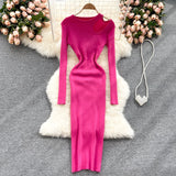 Quinn | Elegant Off-Shoulder Knit Dress