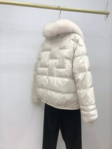 Charlotte | Cropped Puffer Jacket with Faux-Fur Collar