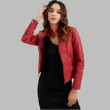 Pia | Sleek Minimalist Leather Jacket