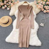 Quinn | Elegant Off-Shoulder Knit Dress