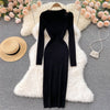 Quinn | Elegant Off-Shoulder Knit Dress
