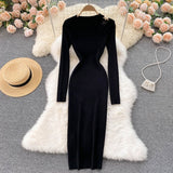 Quinn | Elegant Off-Shoulder Knit Dress
