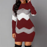 Camille | Stylish Color-Block Knit Dress for Women