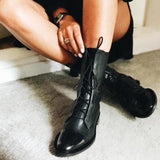 Sophia | Elegant Pointed Toe Lace-Up Ankle Boots