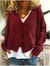 Camille | Women's Soft V-Neck Knit Cardigan