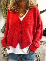 Camille | Women's Soft V-Neck Knit Cardigan