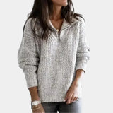 Clara | Chic Half-Zip Sweater with Relaxed Fit