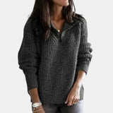 Clara | Chic Half-Zip Sweater with Relaxed Fit