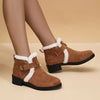 Elodie | Suede Ankle Boots with Faux-Fur Cuffs for Women