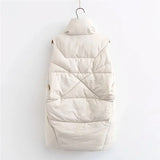 Claudia | Longline Quilted Puffer Vest for Women