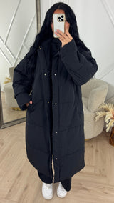 Jessica | Long Quilted Jacket with High Collar for Women