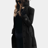 Alicia | Long Tailored Trench Coat with Quilted Lining