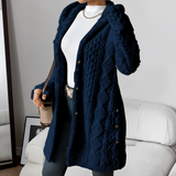 Olivia | Women's Longline Knit Cardigan with Button Closure