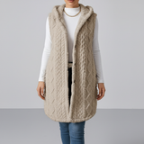 Olivia | Women's Longline Knit Cardigan with Button Closure