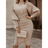 Keira | Elegant Lantern-Sleeve Cocktail Dress