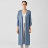 Renee | Women's Elegant Longline Knit Cardigan with Open Front