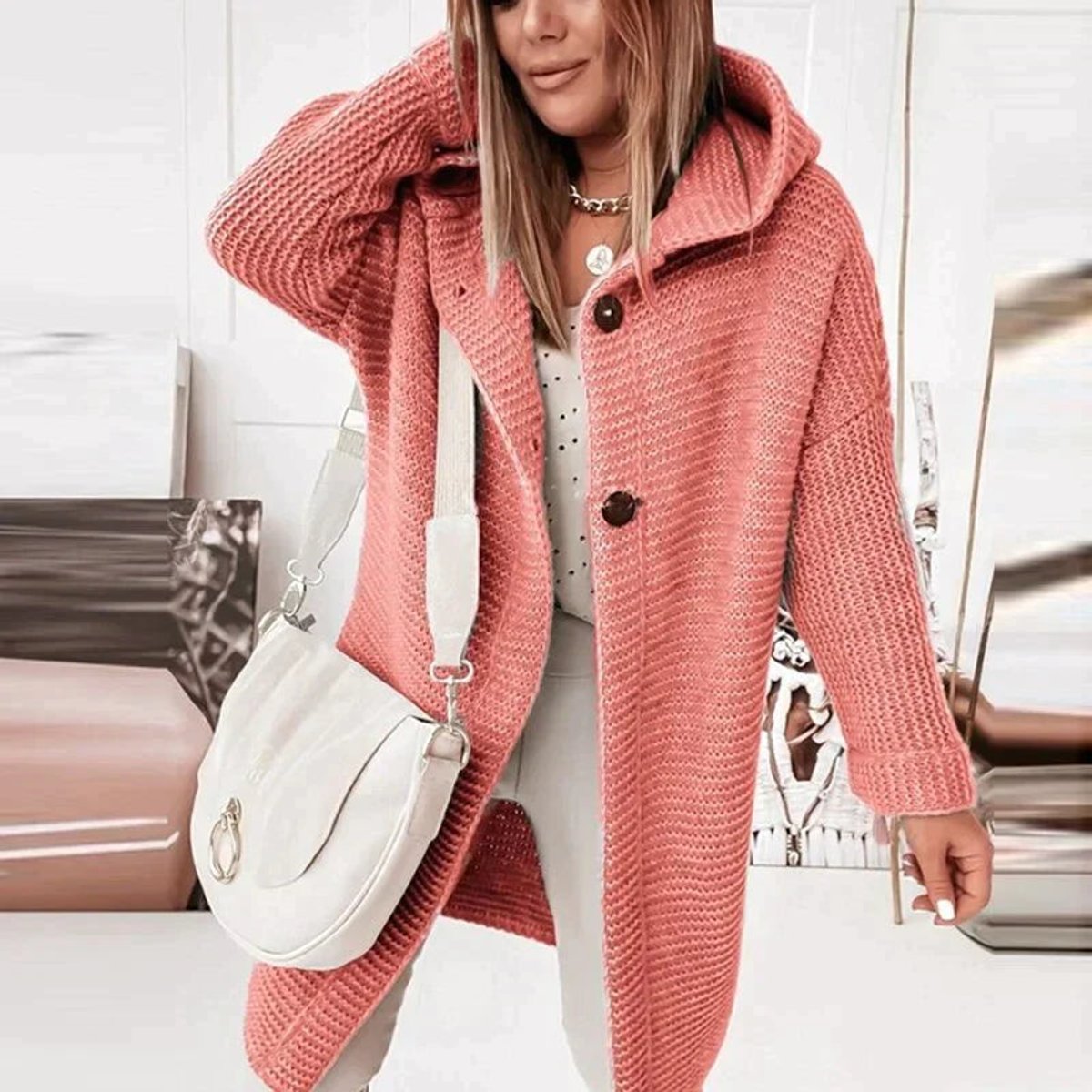 Elara | Women's Oversized Hooded Long Cardigan