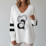 Karina | Locker V-Neck Pullover Sweater