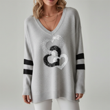 Karina | Locker V-Neck Pullover Sweater