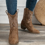 Yara | Women’s Cowboy Ankle Boots with Stable Heel