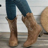 Yara | Women’s Cowboy Ankle Boots with Stable Heel