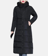 Natalie | Longline Hooded Puffer Coat for Women
