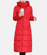 Natalie | Longline Hooded Puffer Coat for Women