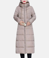 Natalie | Longline Hooded Puffer Coat for Women
