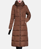Natalie | Longline Hooded Puffer Coat for Women