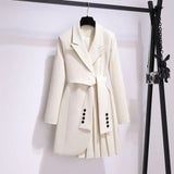 Bianca | Elegant Tailored Coat with Tie Belt