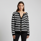 Natalie | Women's Striped Knit Cardigan with Relaxed Fit