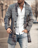 Amara | Stylish Mid-Length Checked Jacket for Men