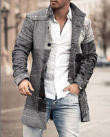 Amara | Stylish Mid-Length Checked Jacket for Men