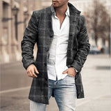 Amara | Stylish Mid-Length Checked Jacket for Men