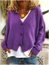 Vivienne | Women's V-Neck Button Front Soft Knit Cardigan