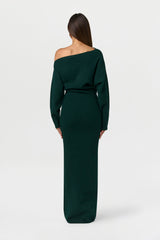 Rowan | Elegant Off-Shoulder Knit Maxi Dress