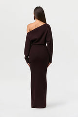 Rowan | Elegant Off-Shoulder Knit Maxi Dress