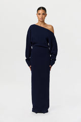 Rowan | Elegant Off-Shoulder Knit Maxi Dress