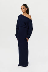 Rowan | Elegant Off-Shoulder Knit Maxi Dress