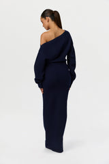Rowan | Elegant Off-Shoulder Knit Maxi Dress