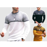 Adrian | Two-Tone Crew-Neck Knit Sweater for Men