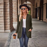 Gabriella | Longline Cardigan with Patch Pockets for Women