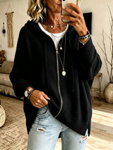 Xandra | Women's Oversized Hooded Zip Cardigan