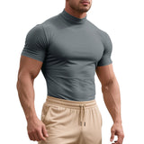 Adrian | Fitted Short-Sleeve Turtleneck Shirt for Men